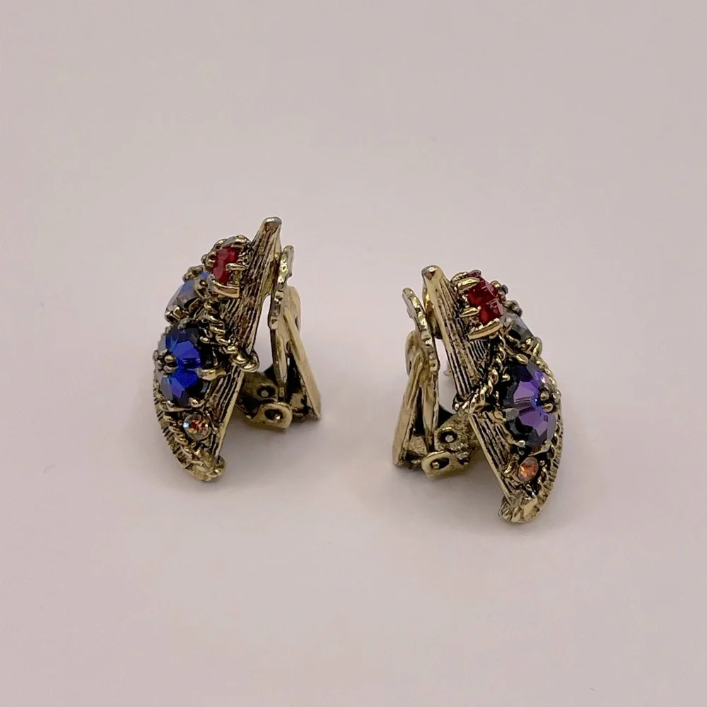 VINTAGE Christmas Tree Clip-On Earrings
